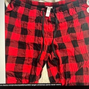 Checkered Target Christmas Pants